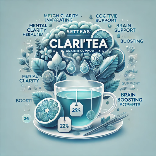 Specialty Blend  - "Clari’TeA – Mental Clarity + Focus + Calm" - Individually Wrapped Tea Bags